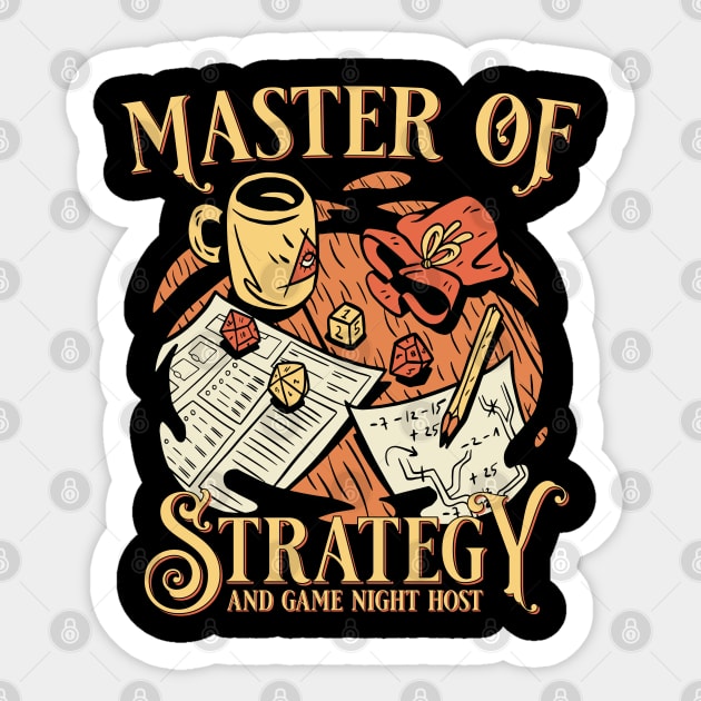 Funny Family Board Night  Game Host Strategy Tabletop Sticker by Emmi Fox Designs